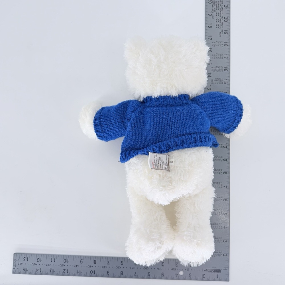 BMW Gund Signature Bear Plush 17" White Teddy Blue Sweater Stuffed - Picture 8 of 8